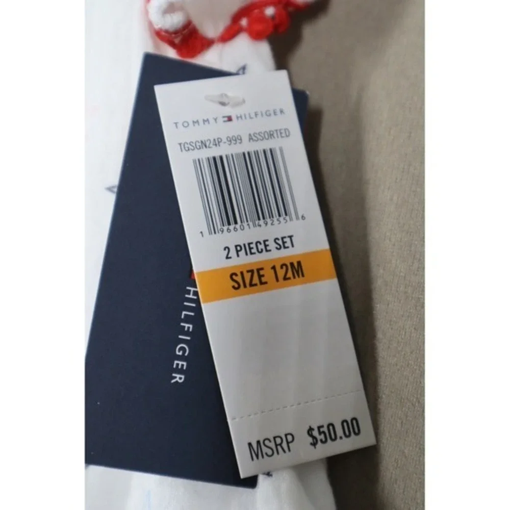 Tommy Hilfiger‎ Baby Girls Muslin Tunic and Capri Legging 2 Pc Set - White - 12M